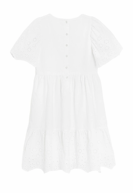 🤍 Robe Blanche Broderie Anglaise – Élégance Intemporelle