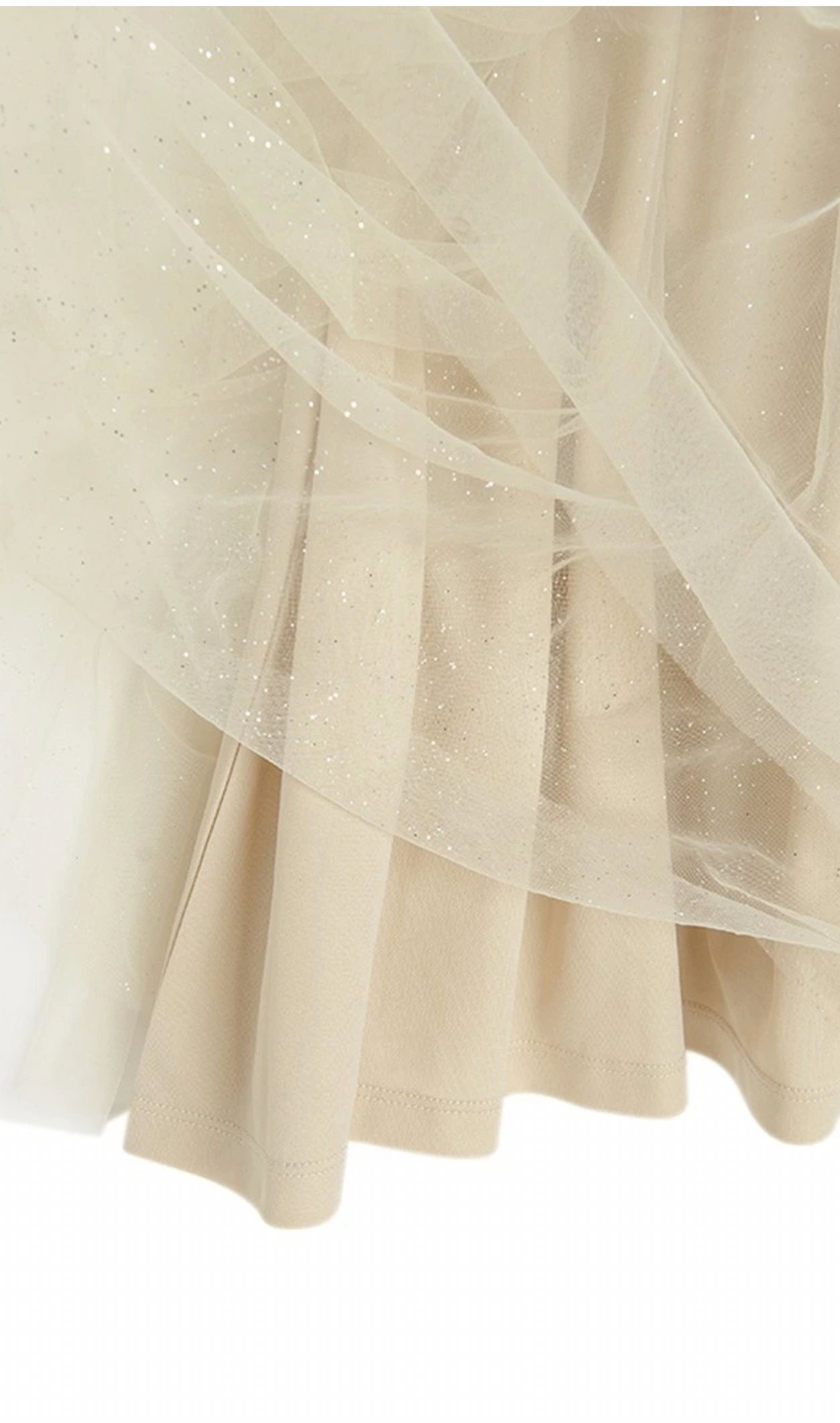 ✨ Jupe Tulle Pailletée Champagne